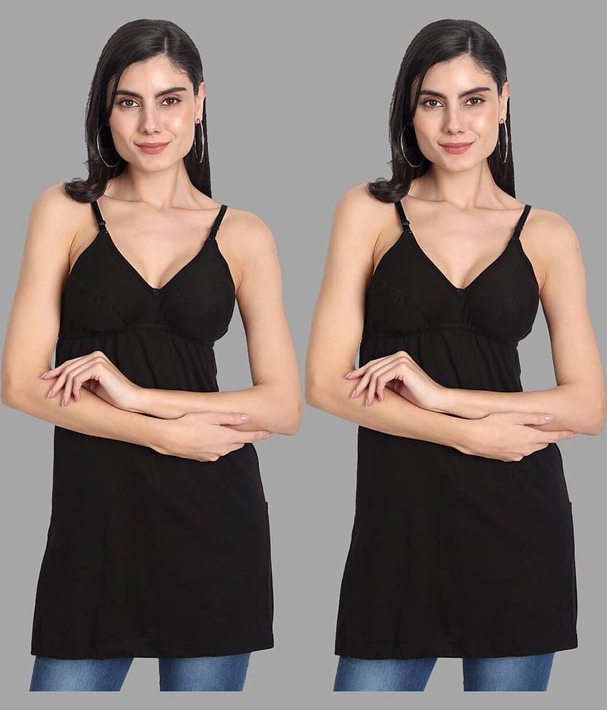 AIMLY Cotton Camisoles - White Pack of 2