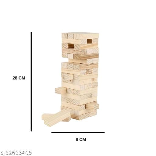Wooden Stacking Blocks Tumble Tower Game for Adults and Kids
