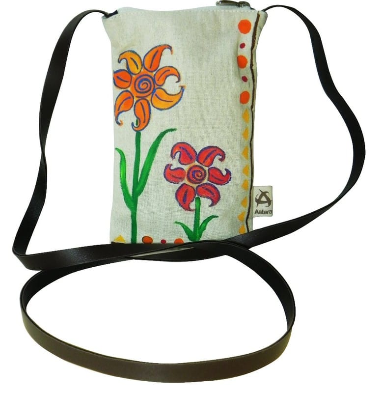 Floral Screen Printing Astara Mobile Sling Bag