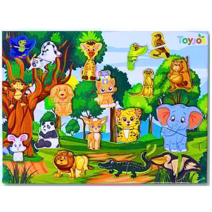 TOYJOS Wooden Solar System Magnetic Puzzle for 2-7 Years Kids | 40 Piece Strong Magnetic Pcs with Board | Educational DIY Science Jigsaw Puzzle Kit Memory Learning Games Birthday Gifts for Boys, Girls