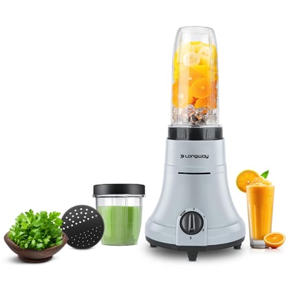 Longway Sage 500 Watt Juicer Mixer Grinder for Grinding, Mixing, Juicing with Powerful Motor (Gray & Black, 2 Jars) Longway Sage 500 Watt Juicer Mixer Grinder for Grinding, Mixing, Juicing with Powerful Motor (Gray & Black, 2 Jars) - Gray / Medium