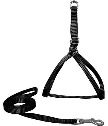 Petshop7 Adjustable Harness Without Padding For Dogs- Min & Max (17-22) Inch |Connecting Belt 5.5 Inch | Width Of Harness : 0.5 Inch - Small Size