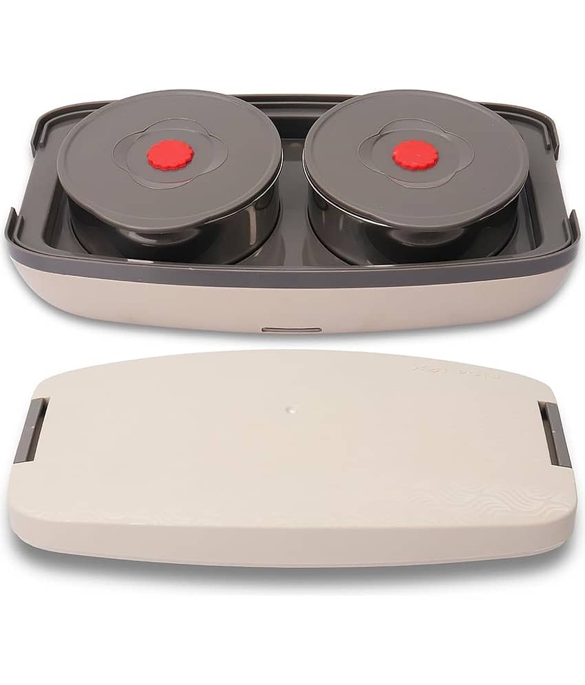Jaypee Plus Hotpot Lunch Box Stainless Steel Electric Lunch Box 2 - Container ( Pack of 1 )