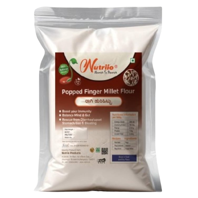 Nutriio - Popped Finger Millet flour 400 Gms (Pack of 2)
