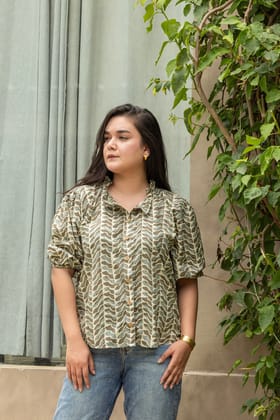 Summer Breeze Green Top-XS