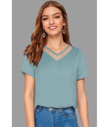 Sanjana Silks Women's Polyester Regular Top ( Maroon )