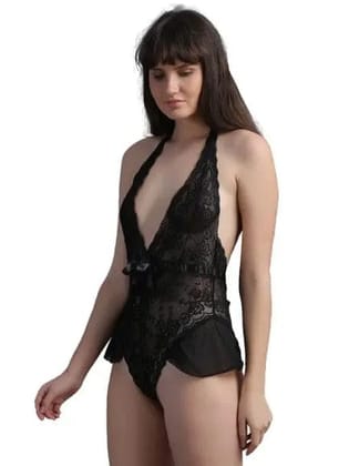 Women Lace Leotard Teddy Bodysuit black bodysuit