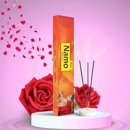 Giri Namo Rose Incense Sticks | Agarbatti  | Agarbathi for Pooja 10 sticks