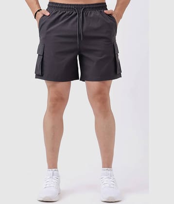 Fuaark Grey Polyester Men's Gym Shorts ( Pack of 1 )