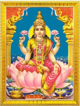 NOKKES Laxmi Devi Maa Mata Photo Frames Religious Photo frame 5X7 Inch Photo Frame_W37