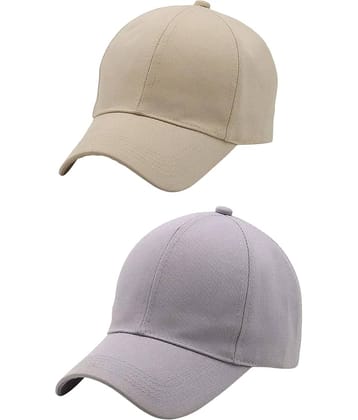 Zacharias - 100% Cotton Multi Color Men's Cap ( Pack of 2 )