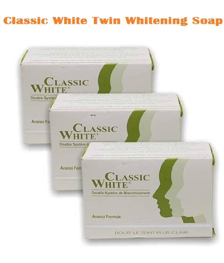 Classic White Twin Whitening Soap For Brightening & Lightening Soap 255 g Pack of 3