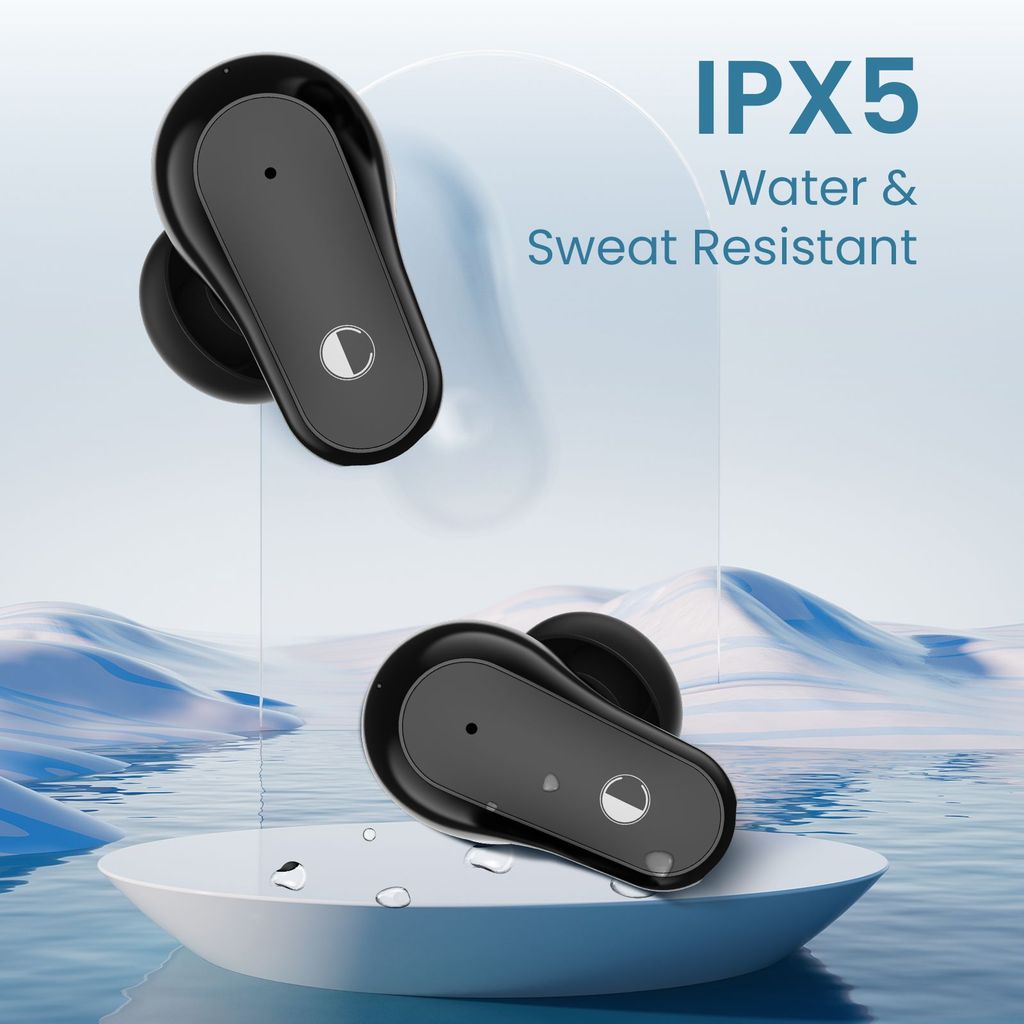 Cellecor BroPods C109 QUAD TWS, 60H Playtime,Quad Mic ENC,5.3v BT,50ms Low Latency Gaming Bluetooth-Black Grey