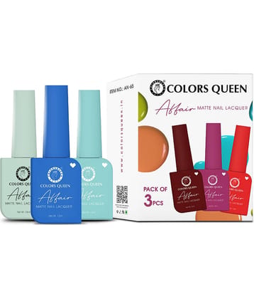 Colors Queen Affair Nail Polish setof 3 (37 TameTeal 63 Coco Blue 64 Aquamarine)