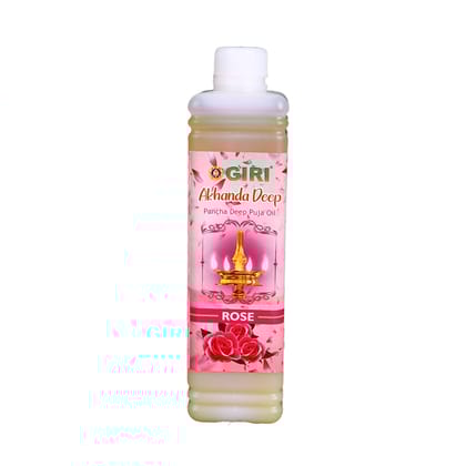 Giri Akhanda Pancha Deep Pooja Oil | Lamp Oil | Vilakku Oil | Deep Oil for Puja Rose 500ml