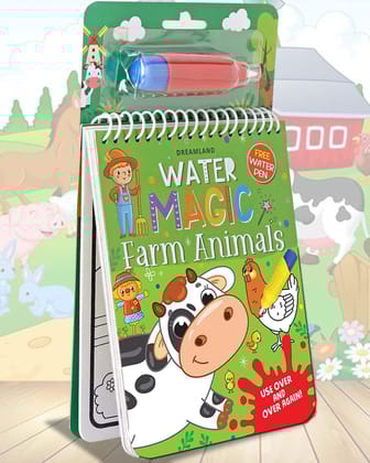 Water Magic Farm Animals- With Water Pen - Use over and over again : Children Drawing, Painting & Colouring by Dreamland Publications ISBN 9789389281996 Dreamland Publications