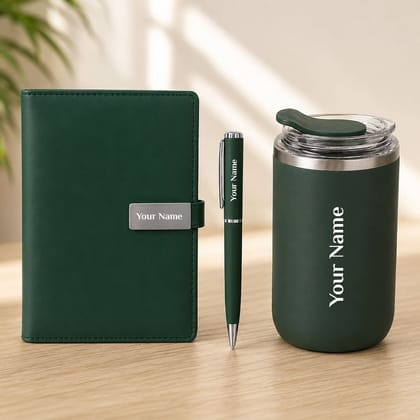 3-in-1 Office Essentials Gift Set with Tumbler & Notebook