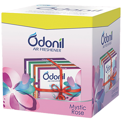 Odonil Bathroom Air Freshener Blocks Mixed Fragrances, 48 g (Pack of 4)