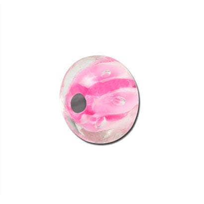 Beadwaala Handmade Fancy Lampwork Glass Beads For Jewelry Making. (Roundel) SFL-283-Per Packet 25 Pcs / 10X18 MM