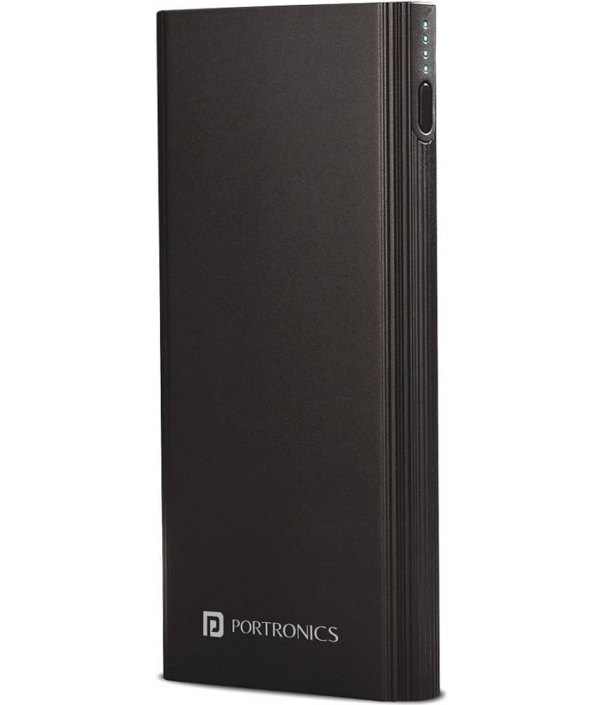 Portronics Power M 10K:10000mAh Power Bank with Dual Input ,Black (POR 1219)