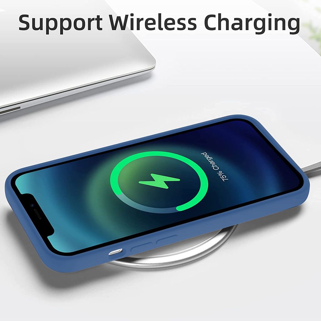 LIRAMARK Liquid Silicone Soft Back Cover Case for Apple iPhone 13 Pro Max (6.7 Inch)