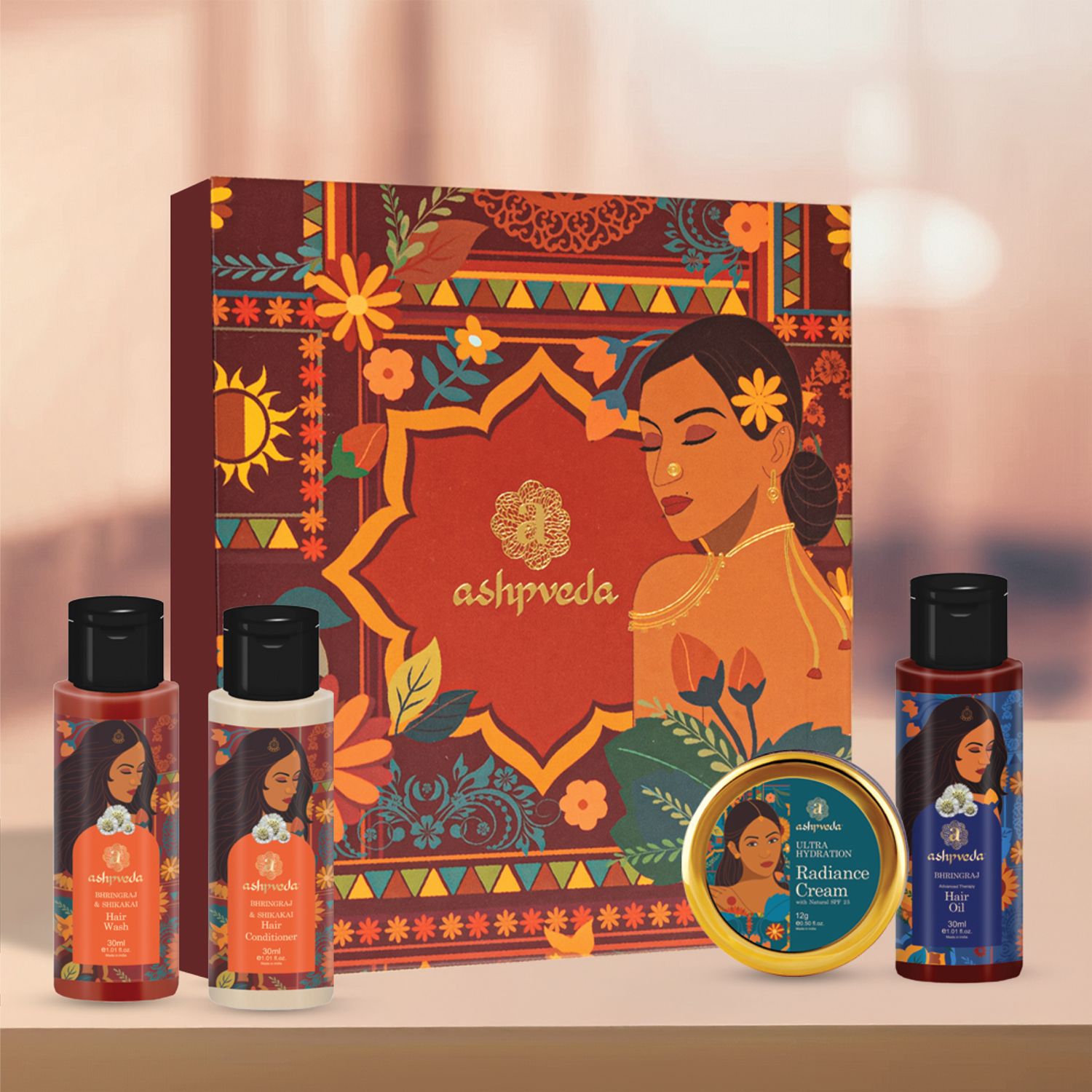 Ashpveda Nature’s Purest Gift Box Hair & Skin Care Kit