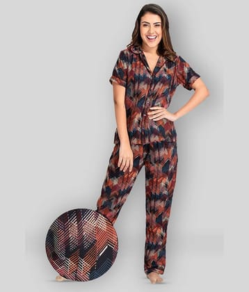 Clovia - Multicolor Crepe Women's Nightwear Nightsuit Sets