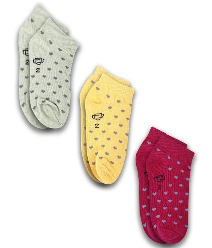 Dollar Socks Multicolor Cotton Blend Boys Footies ( Pack of 3 ) - 2-3 years