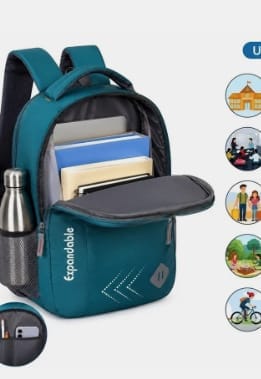 Teal Expandable Multi-Compartment Laptop Backpack