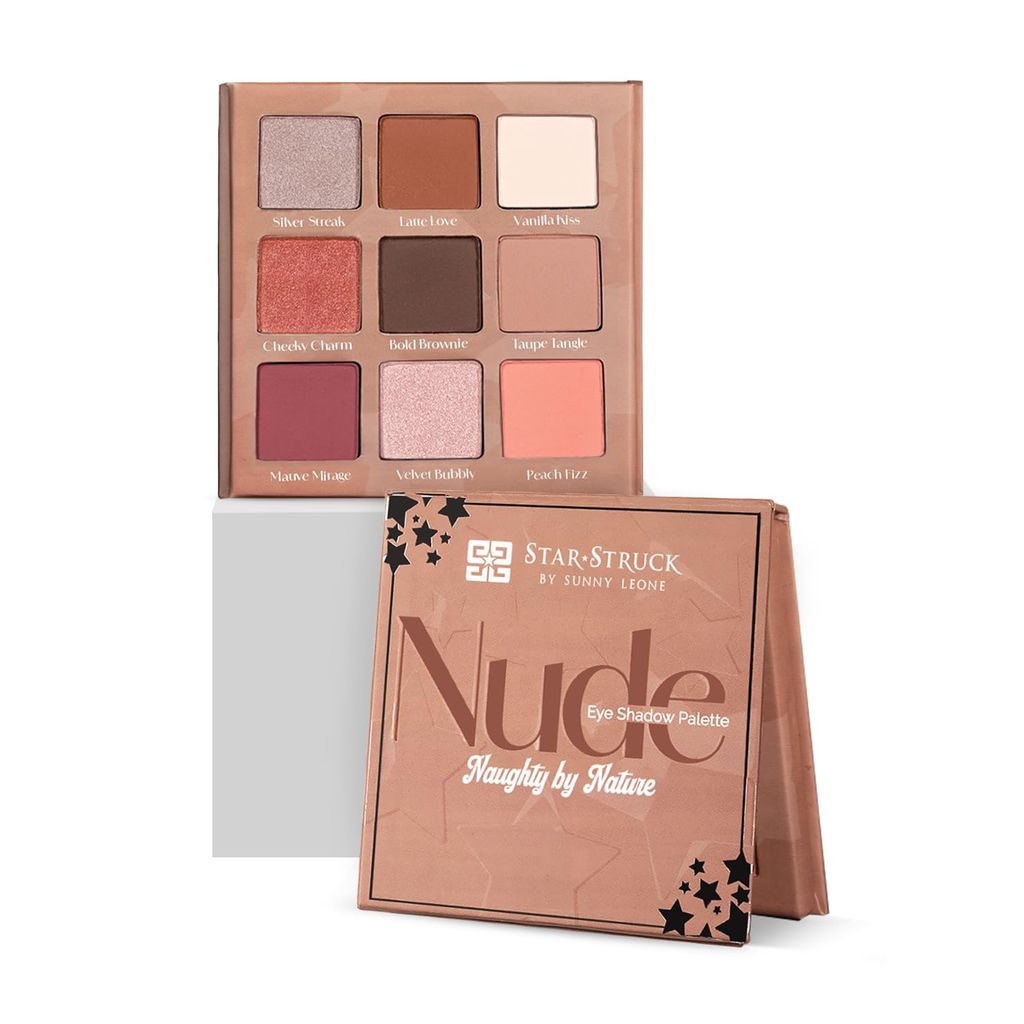 STARSTRUCK BY SUNNY LEONE Nude Matte Eyeshadow Palette - Naughty BY Nature, 12.5G