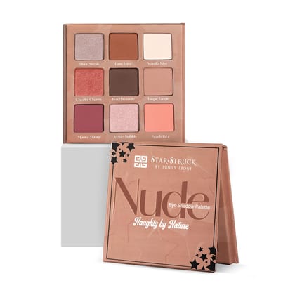 STARSTRUCK BY SUNNY LEONE Nude Matte Eyeshadow Palette - Naughty BY Nature, 12.5G