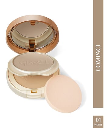 Glam21 Clear & Bright Silk 2-in-1 Compact Powder Oil Free & Sweat Resistant Formula 20gm Shade-04