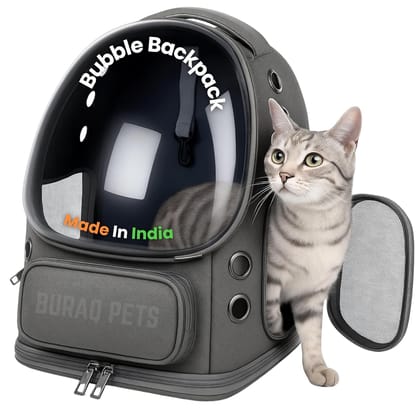 Bubble Cat Backpack – Grey | Ventilated, Stylish & Travel-Friendly
