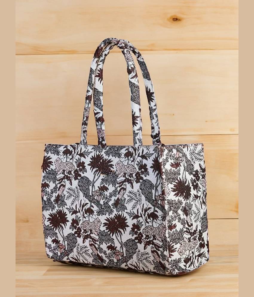 Pearluxis Shoulder Bag Jute Set of 1 ( Multicolor )