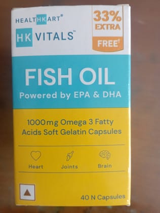 HK vitals fish oil powered by epa & dha 40n acids soft gelatin capsules 