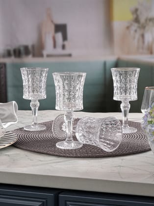 TwilightCut Wine Glass- Pack of 4-Set Of 4