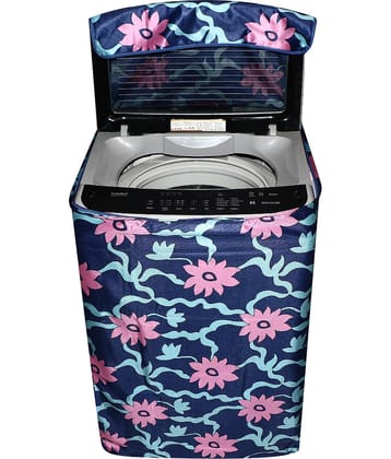 E-Retailer Single Polyester Blue Washing Machine Cover for Universal 7 kg Top Load