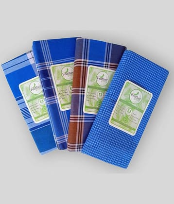 Feather Green Multi Lungi PAck of 4
