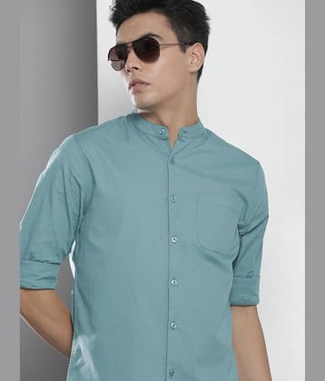 The Indian Garage Co Men Blue Solid Casual Shirt