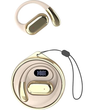 VEHOP D88 OWS Open Ear TWS Earbuds | 45 Hrs of Playtime | Bluetooth v5.4 with AI-ENC | Skin Friendly Ear Hook | Environmental Awareness | 45ms Low Latency Gaming | IPX5 Water & Sweat Resistant |