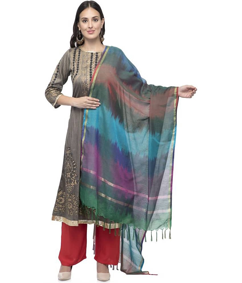A R Silk Multicoloured Katan Silk Tie & Dye Dupatta