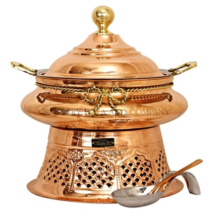 Crockery Wala And Company Copper Steel Chaffing Dish 4 Liters