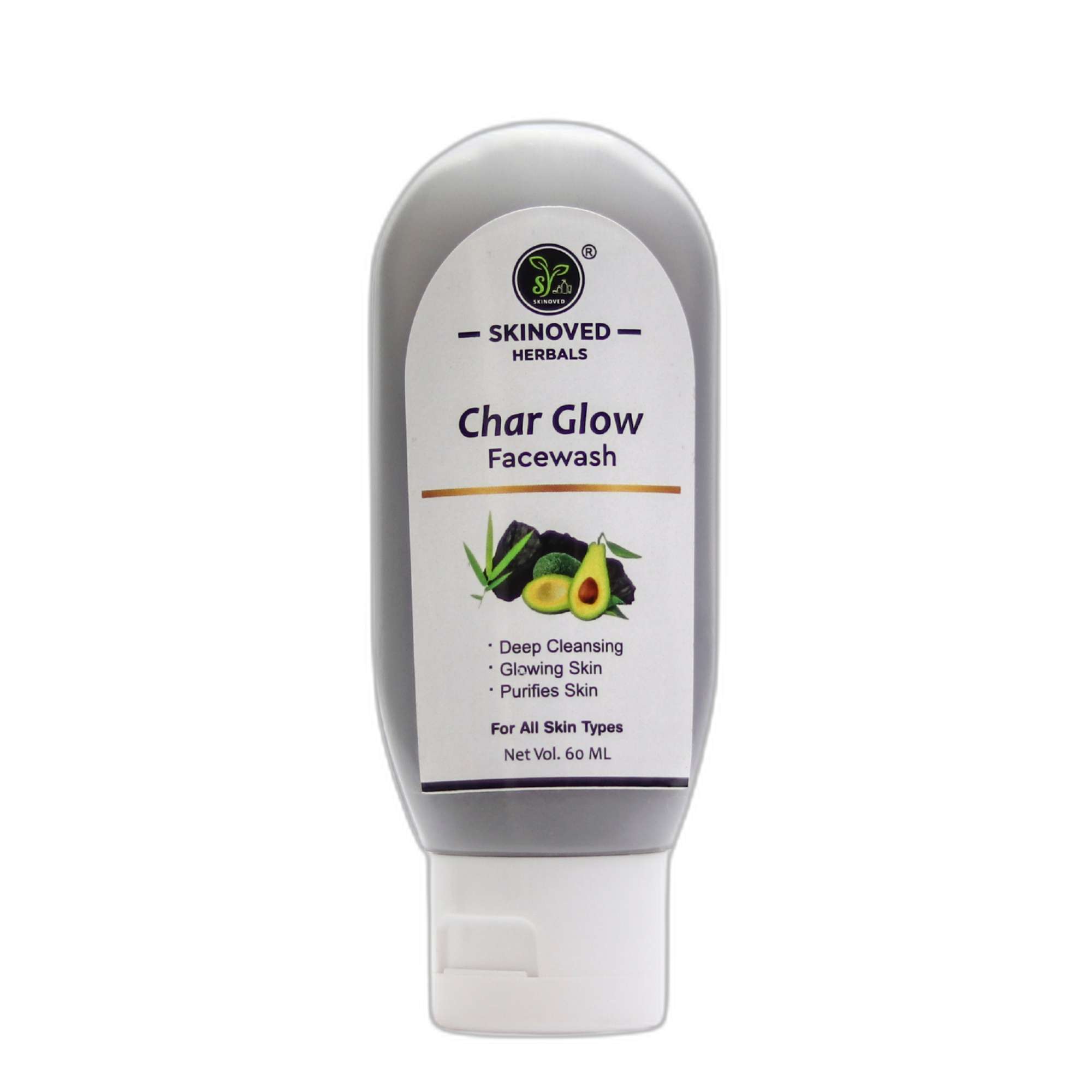 Skinoved Herbals Char Glow Face Wash 60 Ml