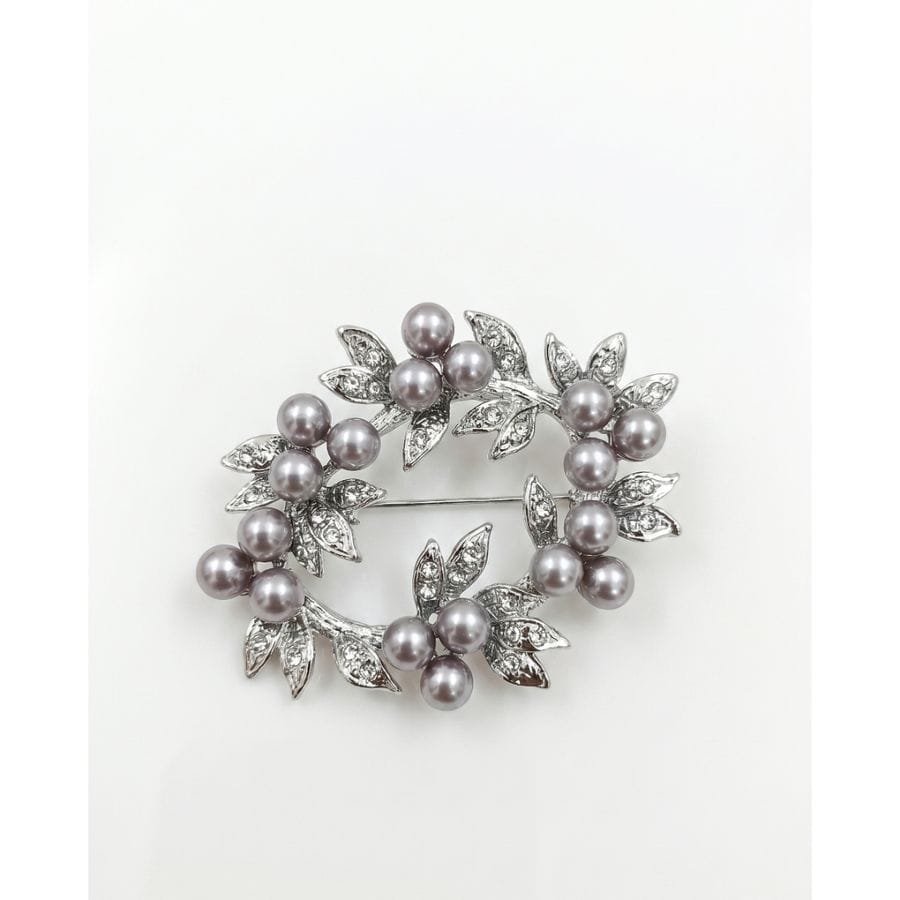 Brooch Elegant Floral Pearl