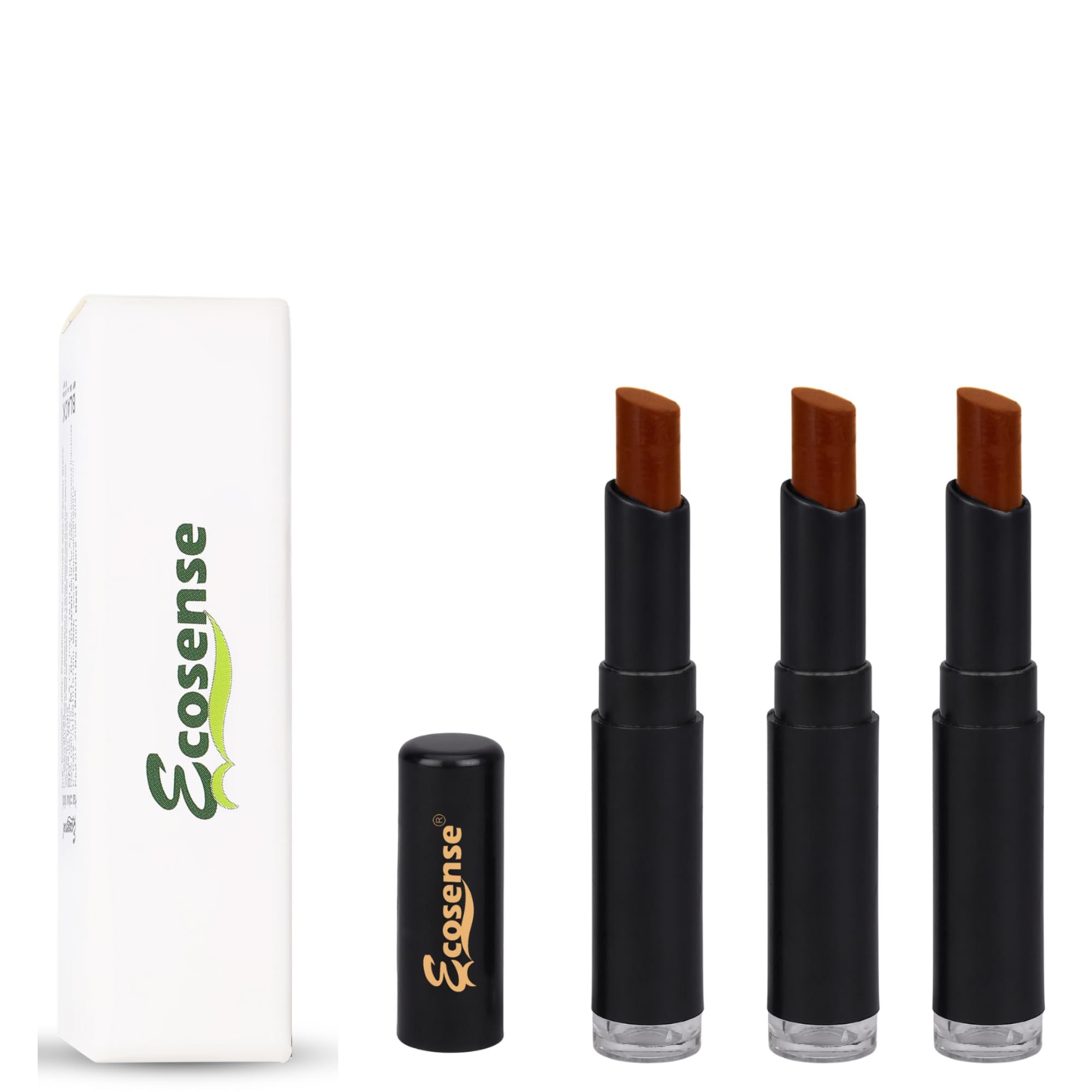 Ecosense Temporary Hair Roots and Side Locks Touch-up 3g Brown Stick: Instant Hair Perfection/Hair Shadow Quick Cover Thinning Hair in Seconds, For Men & Women, Instantly Conceals Hairs (Pack of 3) Ecosense Temporary Hair Roots and Side Locks Touch-up 3g