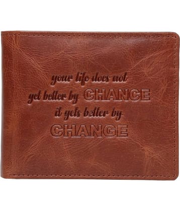 DCENT KRAFT Antique Brown Leather Men's Coin Pouch,Two Fold Wallet,RFID Wallet ( Pack of 1 )