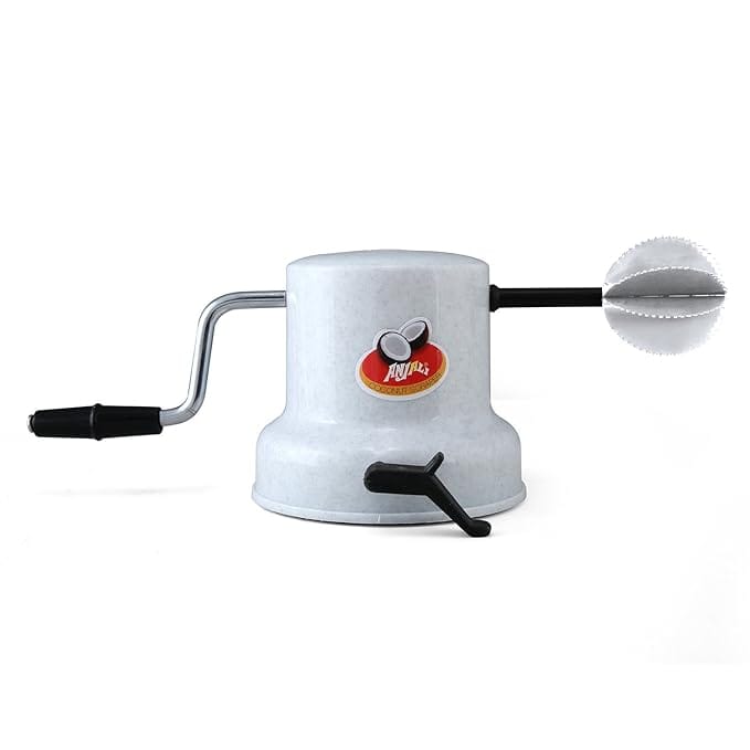 Anjali Plastic Coconut Scrapper With Vacuum Base, White