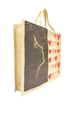 PALAK SAXENA Eco-Friendly Jute Bag-Reusable Tiffin/Shopping/Grocery Multipurpose Hand Bag with Zip (Brown)