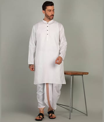 Shyam Handloom Silk Men's Dhoti Gold ( Pack of 1 )