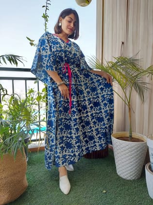 Hand Block printed KAFTAN 100% Pure cotton B